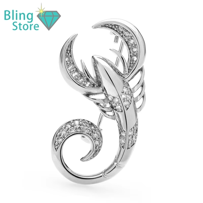 Broche Dieren | Schorpioen Broche met Glanzende Strass Steentjes