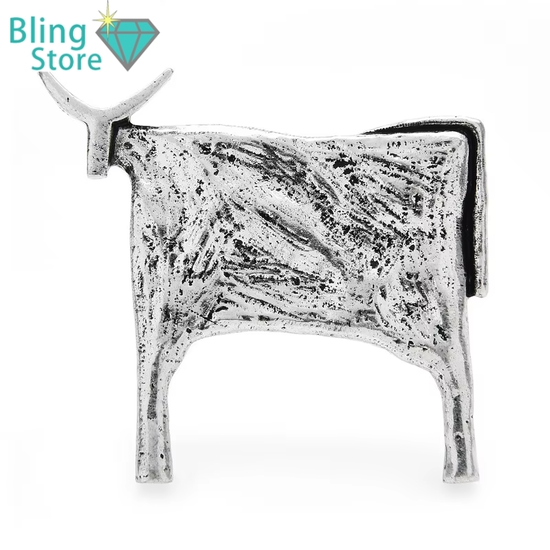 Broche Dieren | Vintage Stier Broche Unisex Dierensieraad