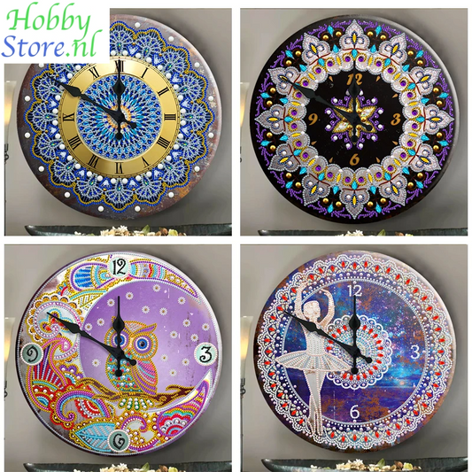 Diamond Painting Klok Special Shaped Cartoon Mandala Handwerk Wanddecoratie