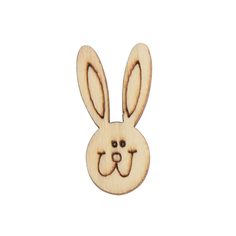 Houten Paas figuur om zelf te kleuren/schilderen set met konijnen en eieren