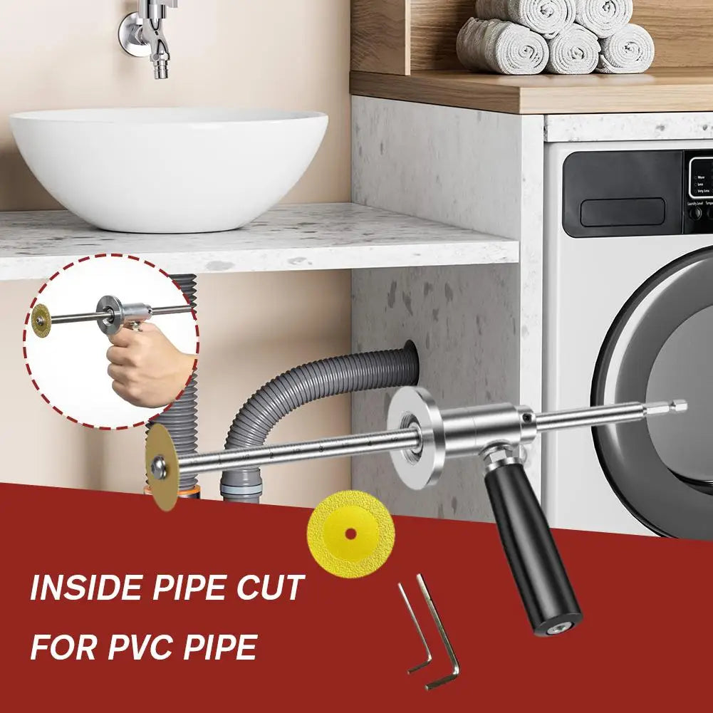 Maak moeiteloos perfecte snedes met de roestvrijstalen PVC buizensnijder – inclusief 5 messen en verstelbare diepte