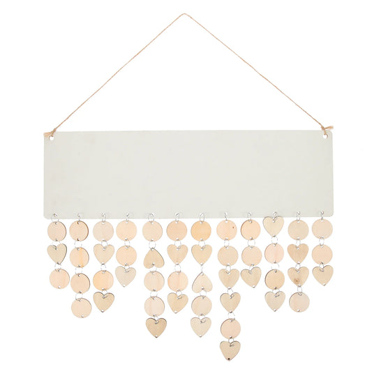 Houten figuur om zelf te schilderen/kleuren – Familie verjaardagskalender met houten schijfjes