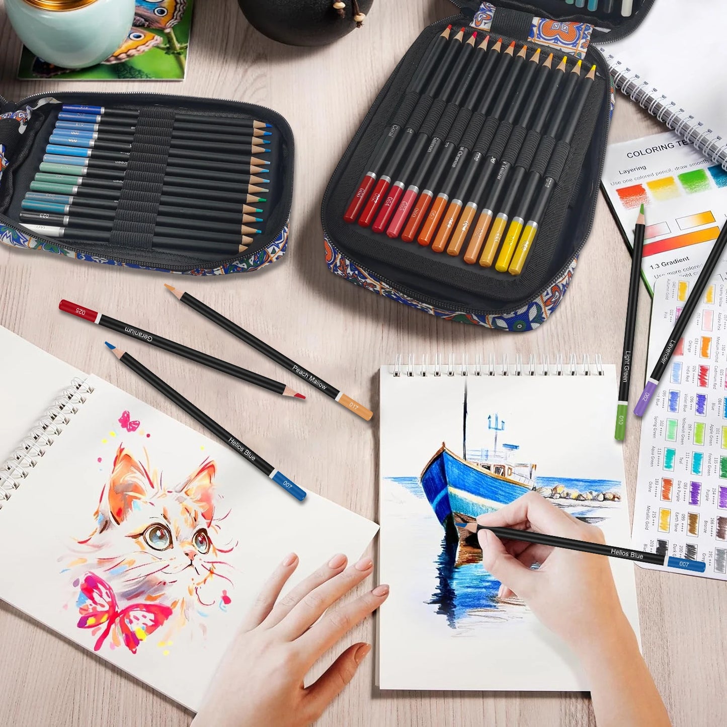 Kleurpotloden set 50 kleuren met etui – zacht en perfect voor blenden