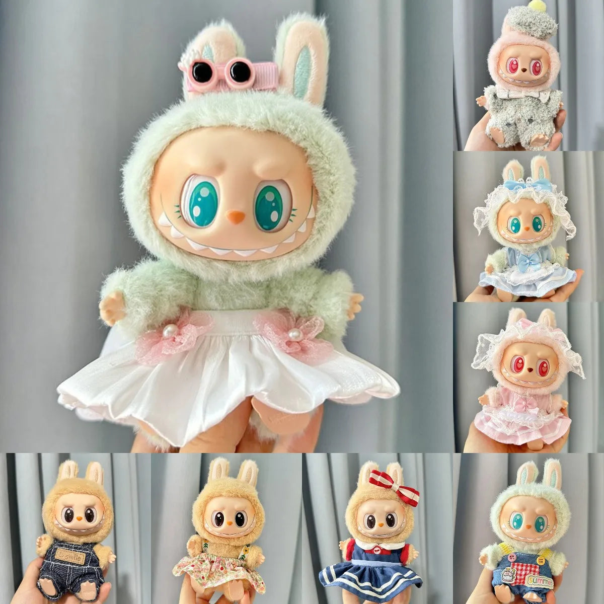 Kleding voor Labubu poppen – schattige Kpop stijl outfit met accessoires
