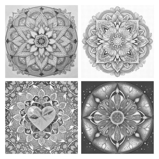 DOT Painting - Mandala Eén Kleur (40x40 cm)