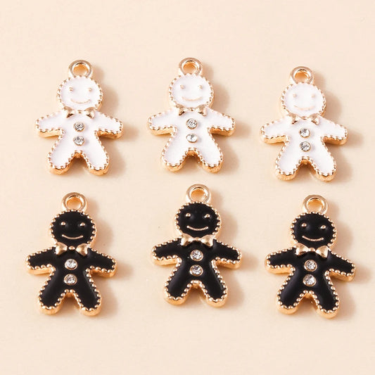 Kerst hanger schattige gingerbread bedels voor sieraden en decoratie 20 stuks