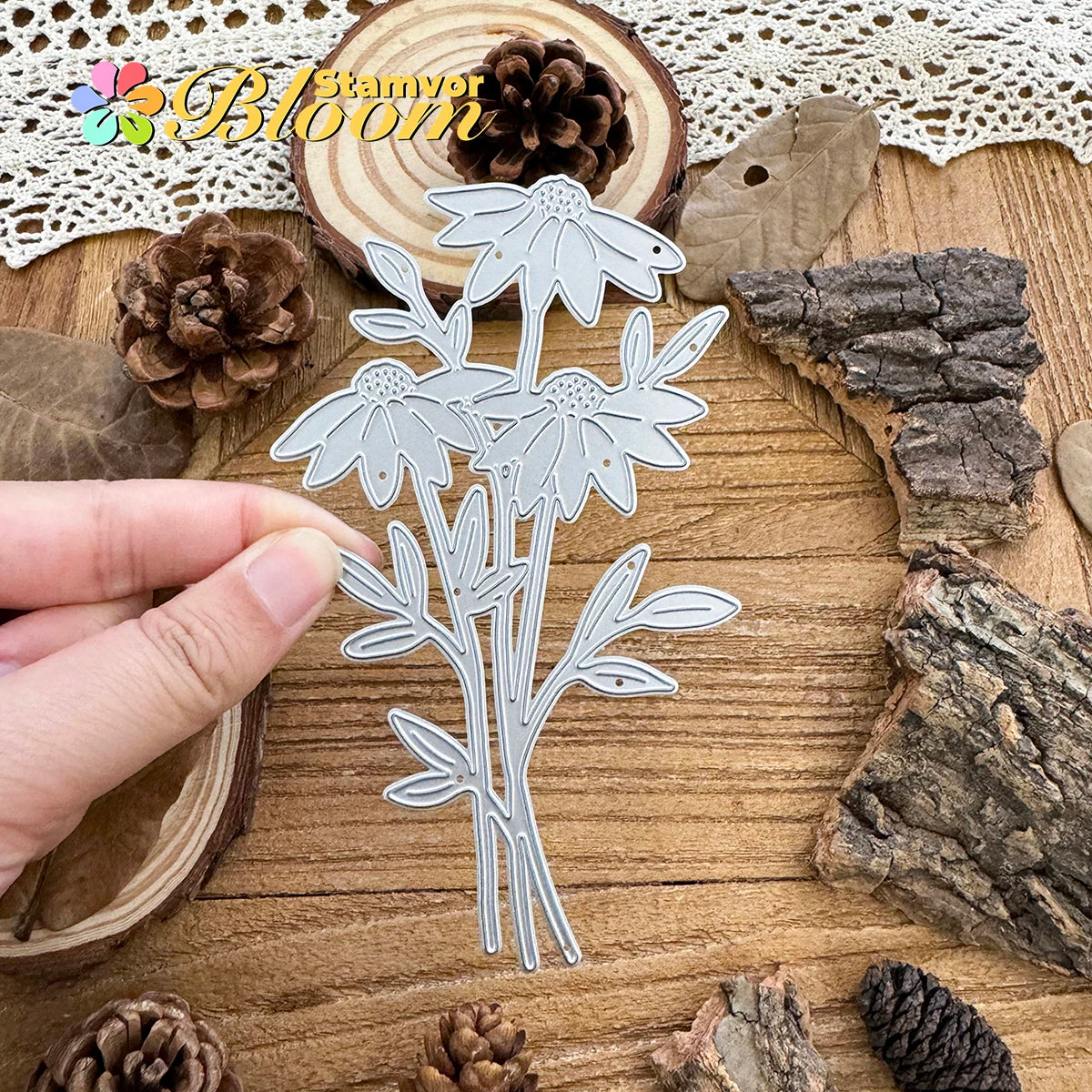 Snijmal Lovely Bunch of Flowers Daisy voor scrapbooking en kaarten