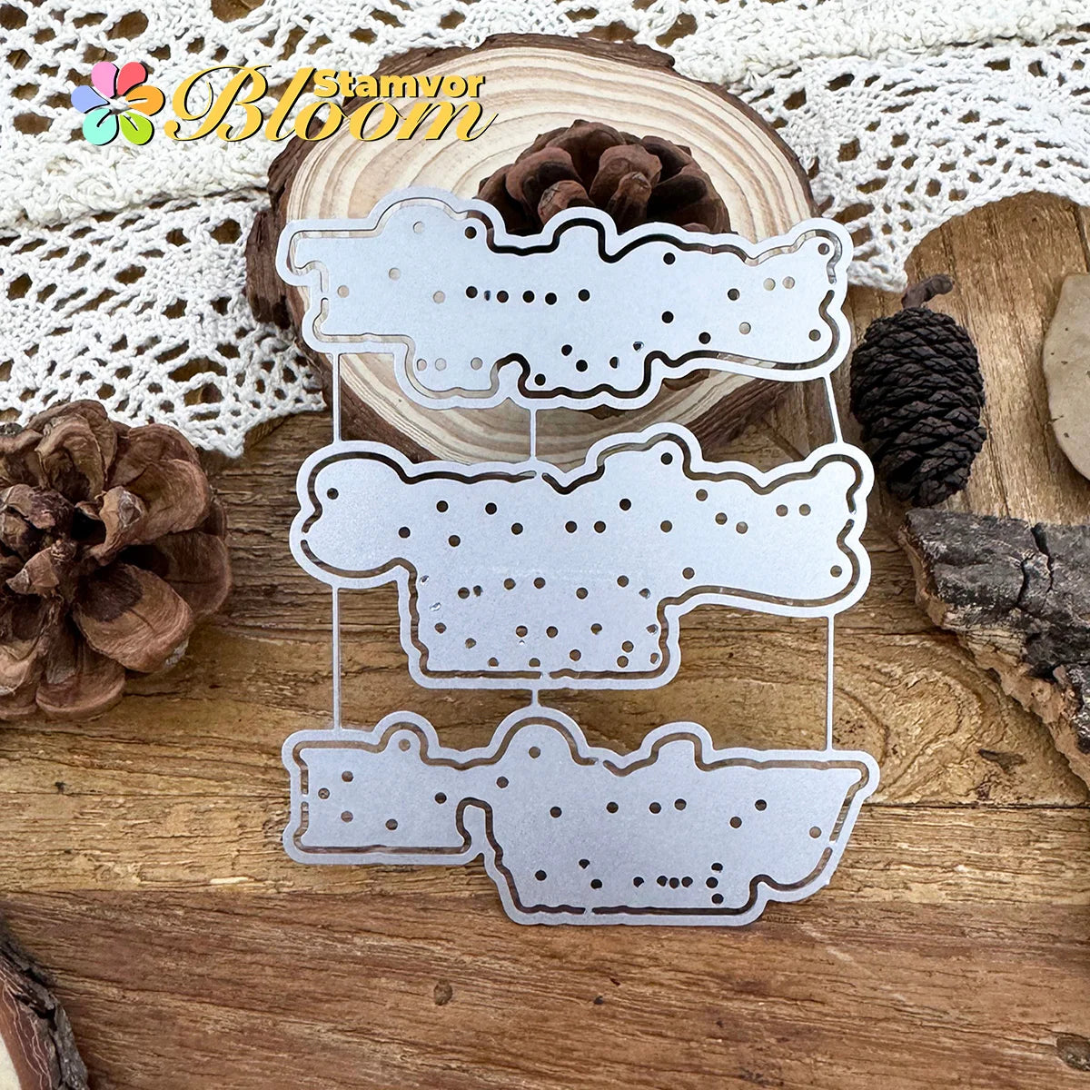 Metalen snijmal met tekst Thinking of You voor kaarten