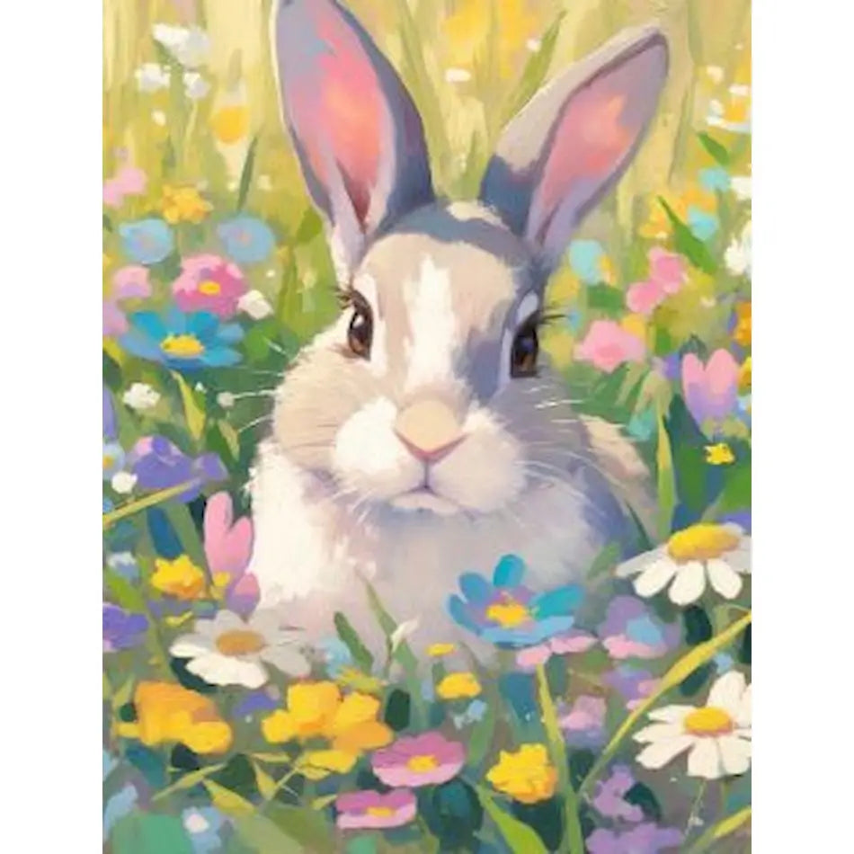 Schilderen op nummer Dieren - Konijnen en dieren, inclusief acrylverf