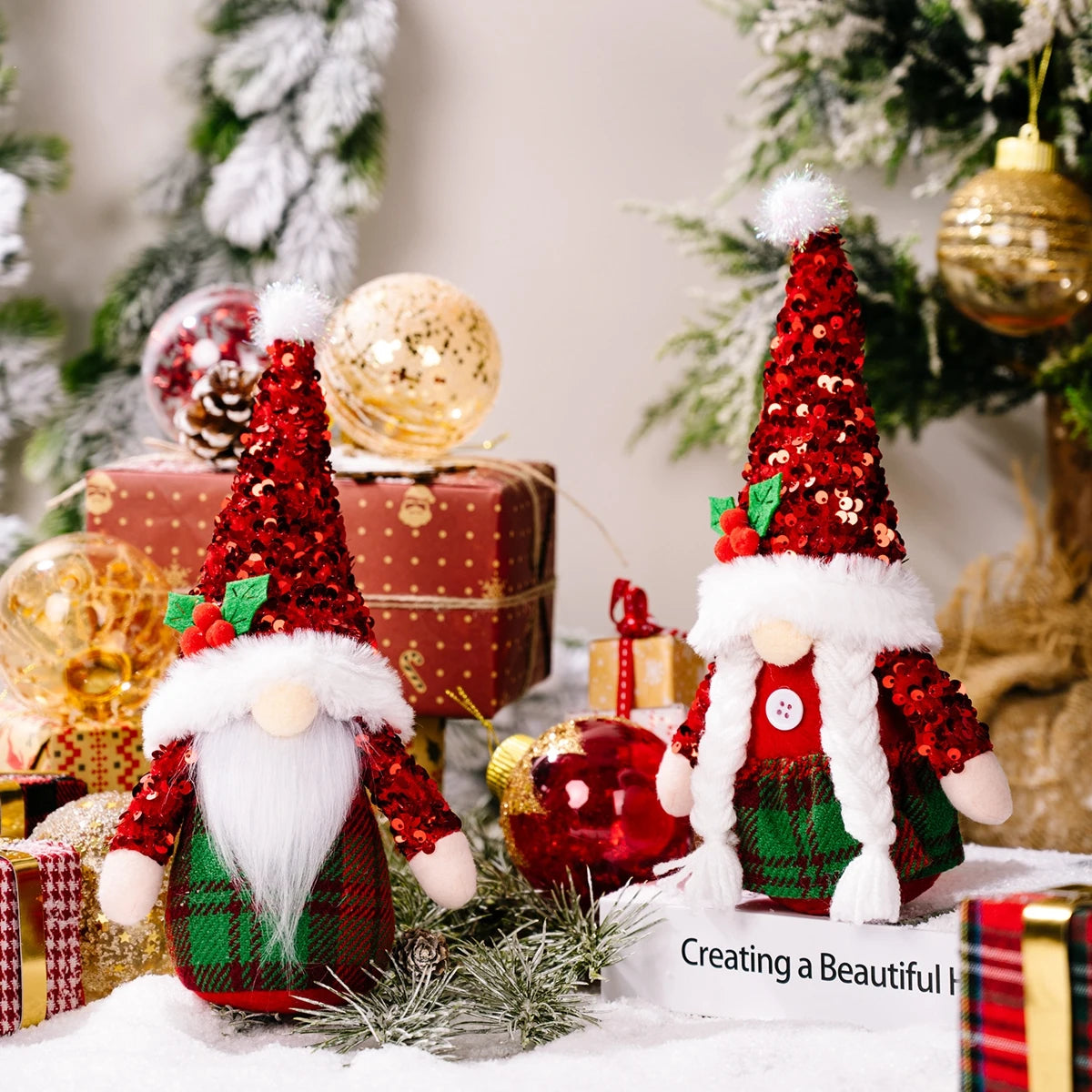 Kerst pop met muts – vrolijke Scandinavische kerstdecoratie voor thuis
