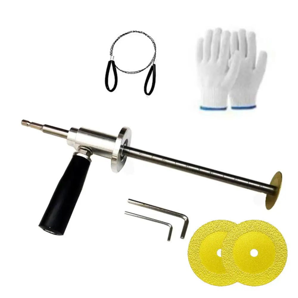 Maak moeiteloos perfecte snedes met de roestvrijstalen PVC buizensnijder – inclusief 5 messen en verstelbare diepte