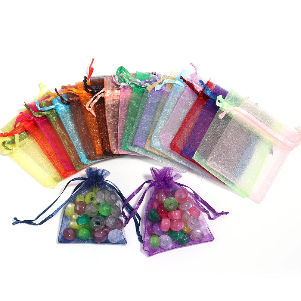 Kerst cadeauverpakking organza geschenkzakjes – elegante sieraden en snoepzakjes