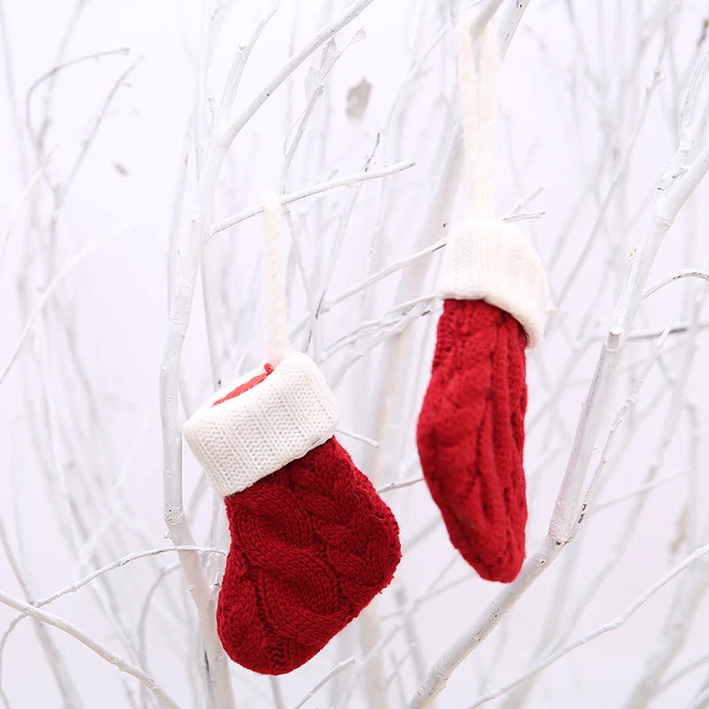 Kerst sok decoratief mini cadeauzakje voor boom en feestversiering