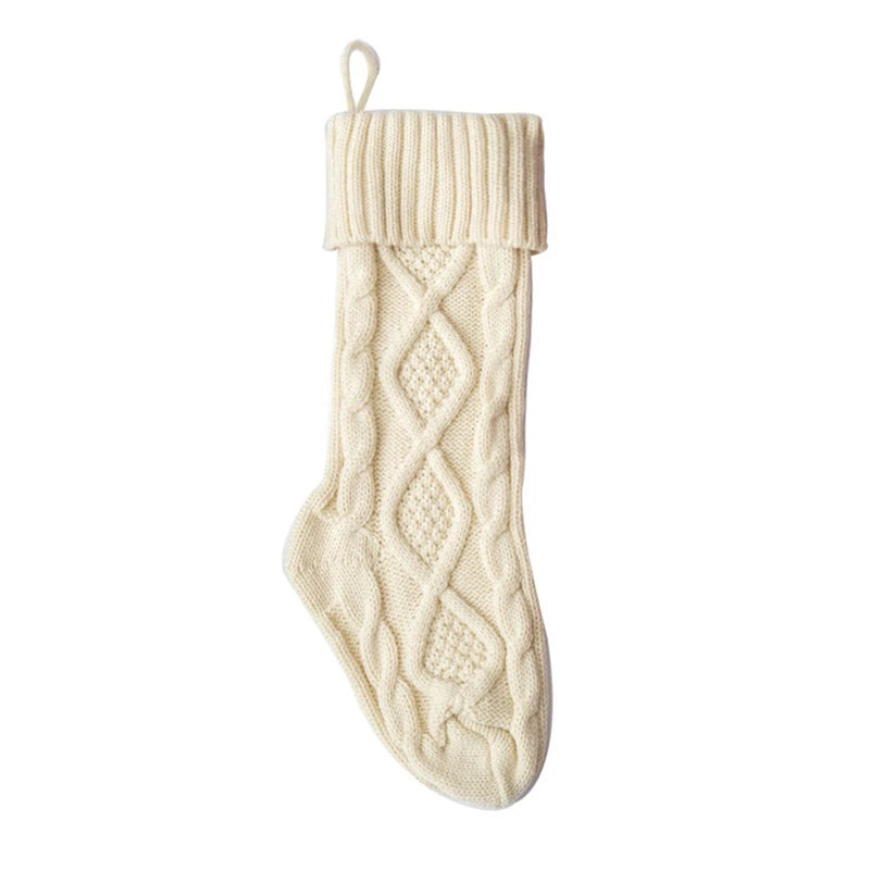 Kerst sok decoratief gebreid voor cadeaus en feestelijke sfeer 46cm