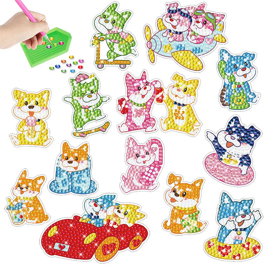 Diamond Painting Sticker set - Schattige Hondjes