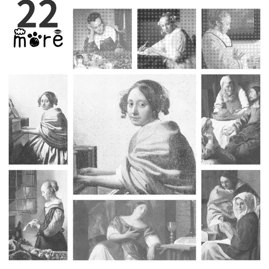 DOT Painting - Bekende Schilderijen in Één Kleur