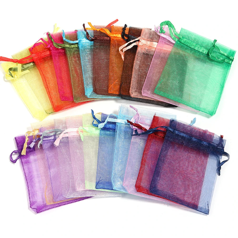Kerst cadeauverpakking organza geschenkzakjes – elegante sieraden en snoepzakjes