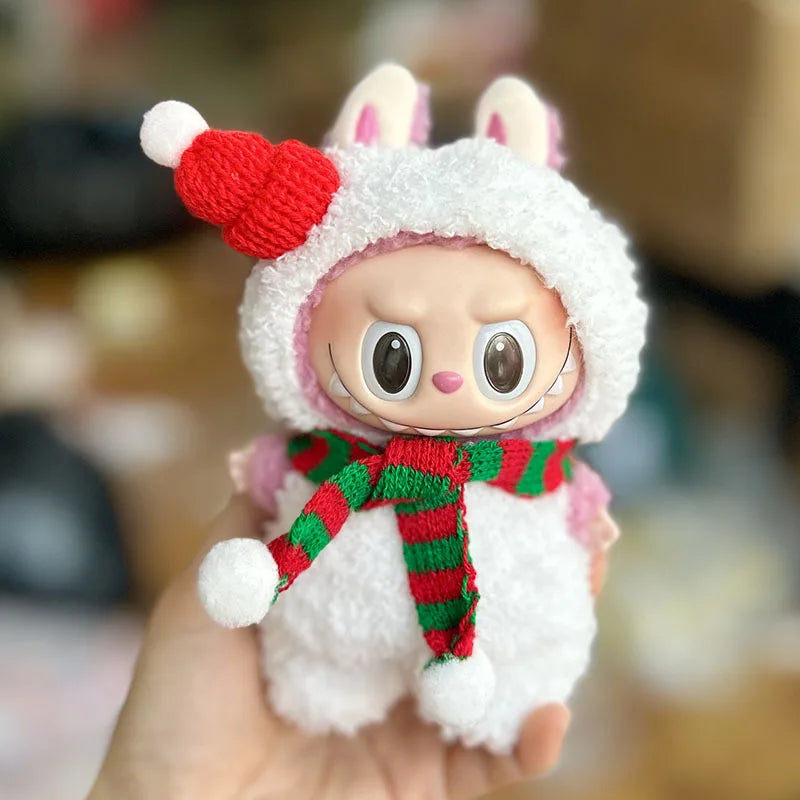 Kleding voor Labubu poppen – 7 schattige kerst hoodies in Kawaii stijl