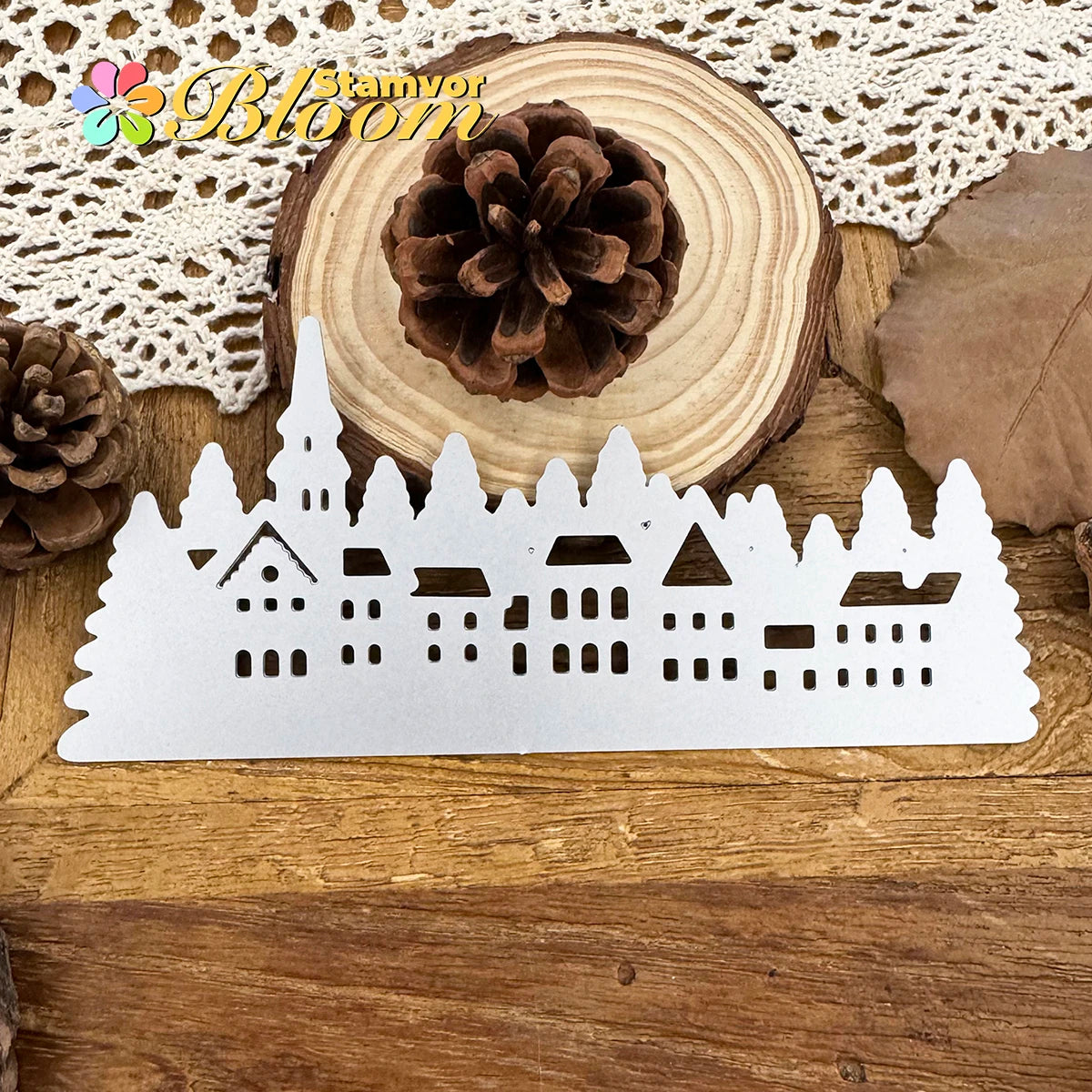 Snijmal Winterhuizen en Bomen voor Kerstnacht Decoraties