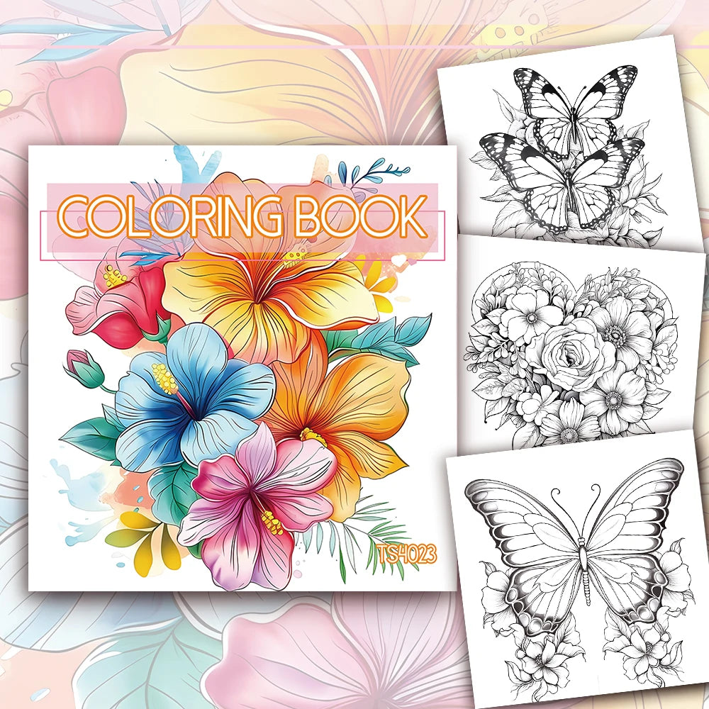 Kleurboek voor volwassenen & tieners – 30 vellen dik papier (21x21 cm)