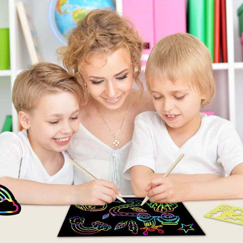 Krastekening creatieve schilder set met sjablonen voor kinderen