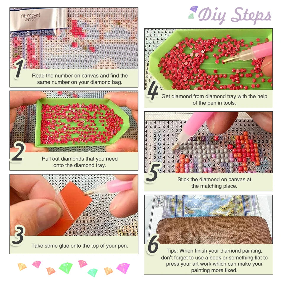 Diamond Painting Landschap ronde of vierkante steentjes Bosdecor - DZDP73697