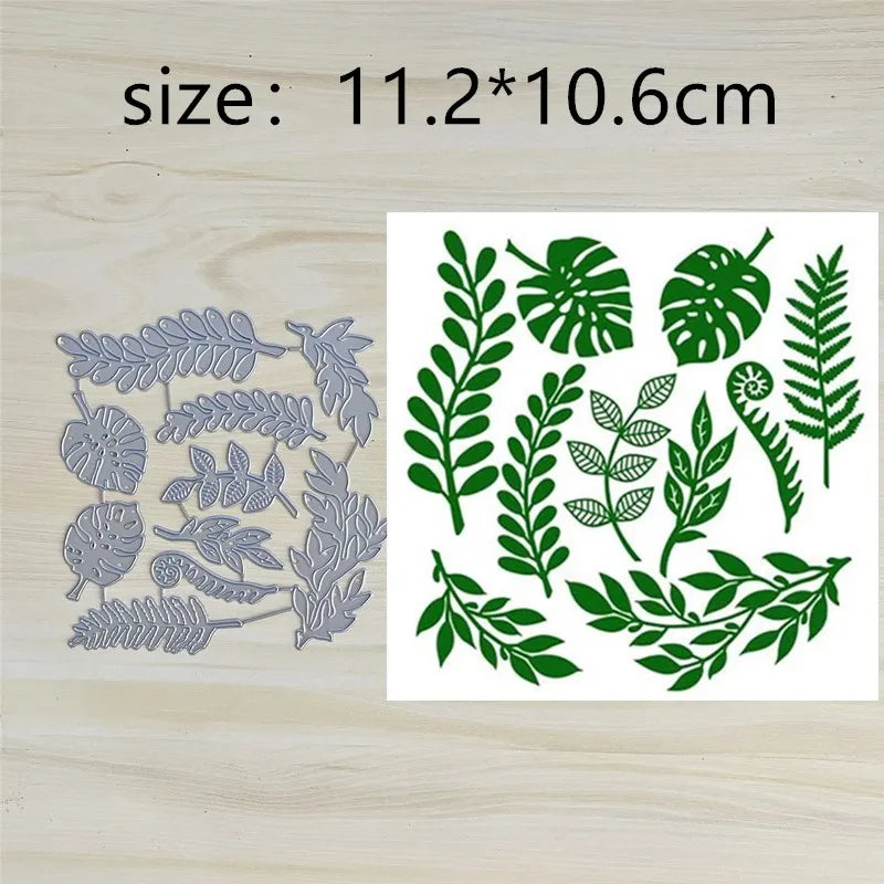 Metalen snijmallen Arc Leaf set – 10 stuks voor kaarten en scrapbooking