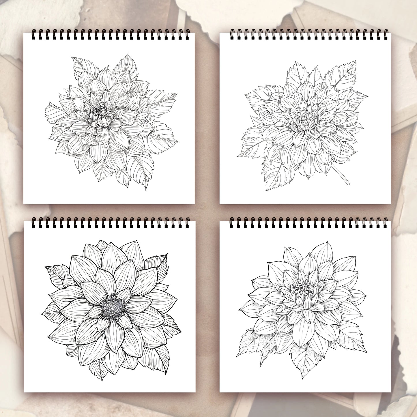 Kleurboek voor volwassenen en tieners – Spiraalontwerp met dik papier voor ontspanning en creativiteit