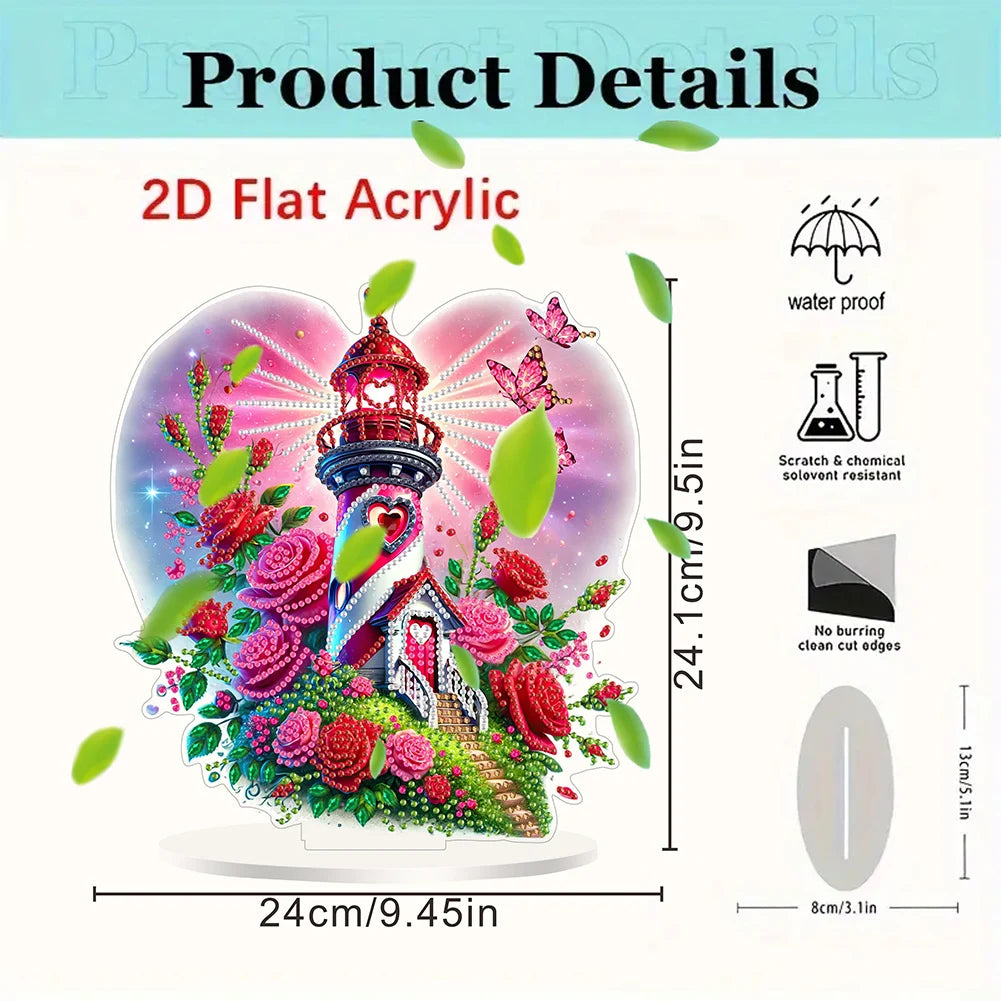 Diamond Painting Tafelornament Acryl Decoratie Set voor Beginners en Volwassenen - Olifant