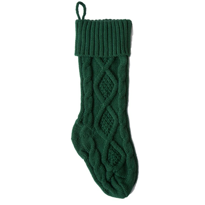 Kerst sok decoratief gebreid voor cadeaus en feestelijke sfeer 46cm