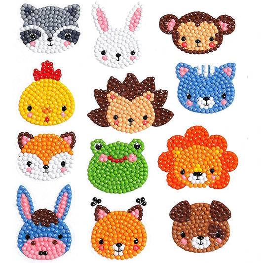 Diamond Painting Sticker set - Schattige wilde dieren