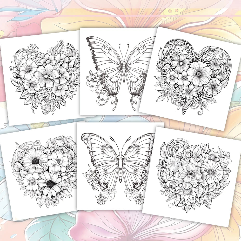 Kleurboek voor volwassenen & tieners – 30 vellen dik papier (21x21 cm)