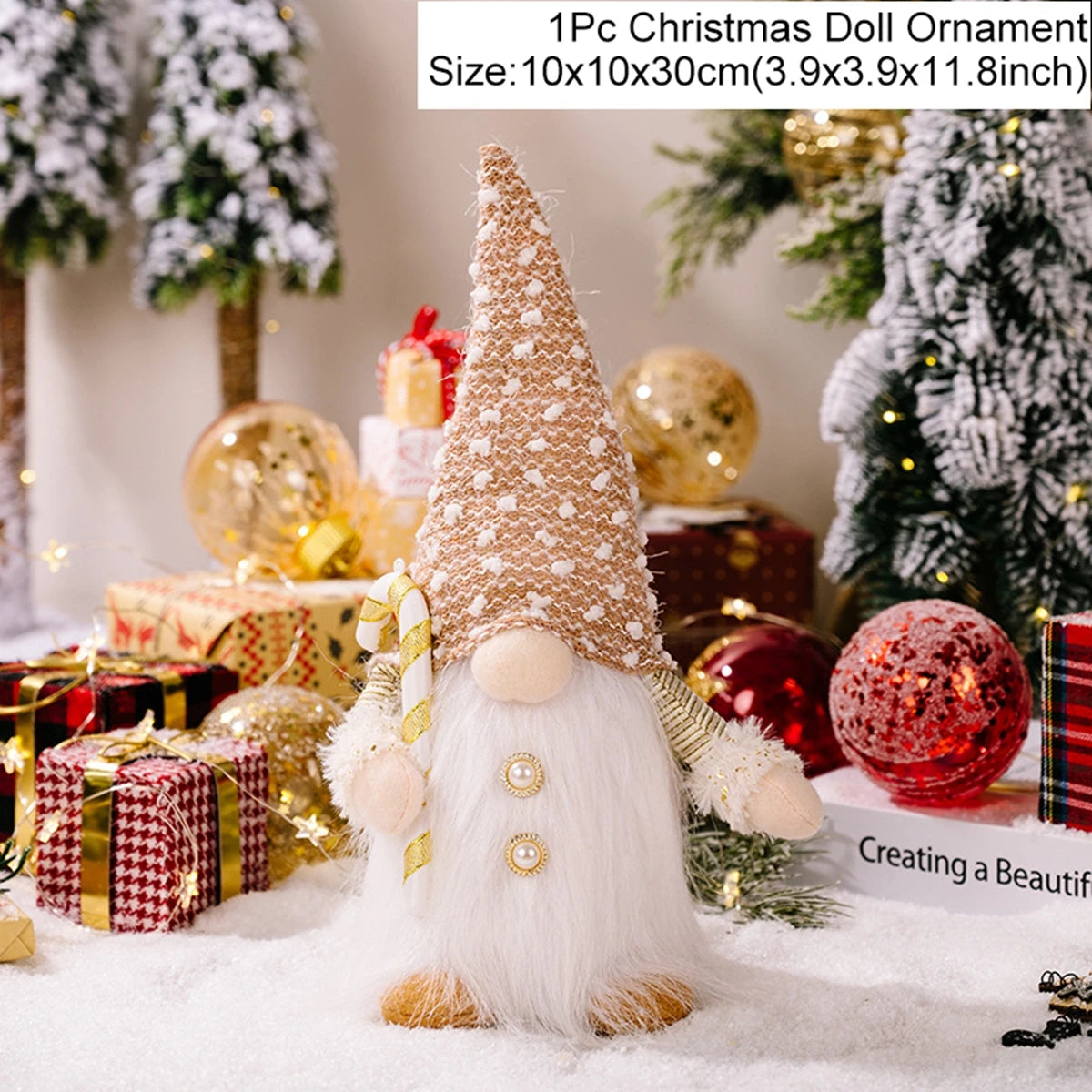 Kerst pop met muts – vrolijke Scandinavische kerstdecoratie voor thuis