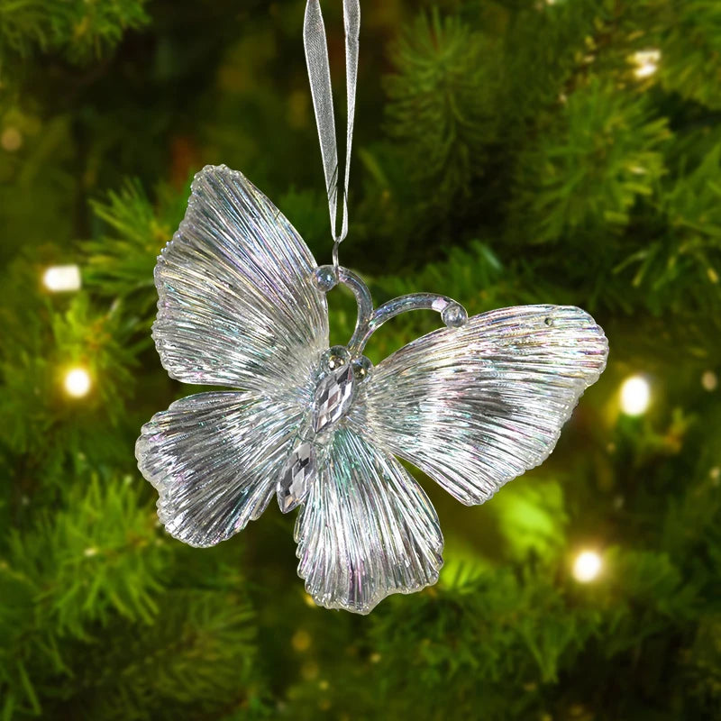 Kerst ornament voor Kerstboom transparante sneeuwvlok hanger van acryl