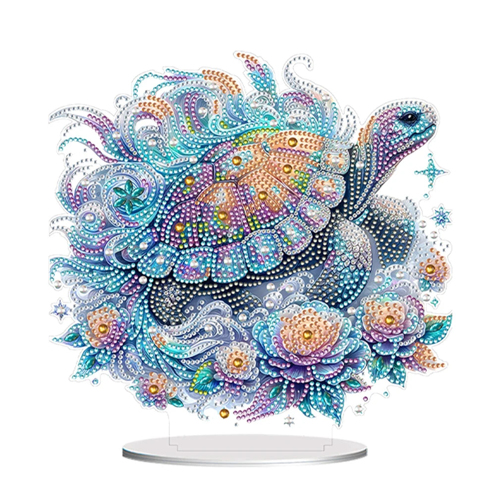 Diamond Painting Tafelornament Acryl Decoratie met Speciale Strass - Schildpad