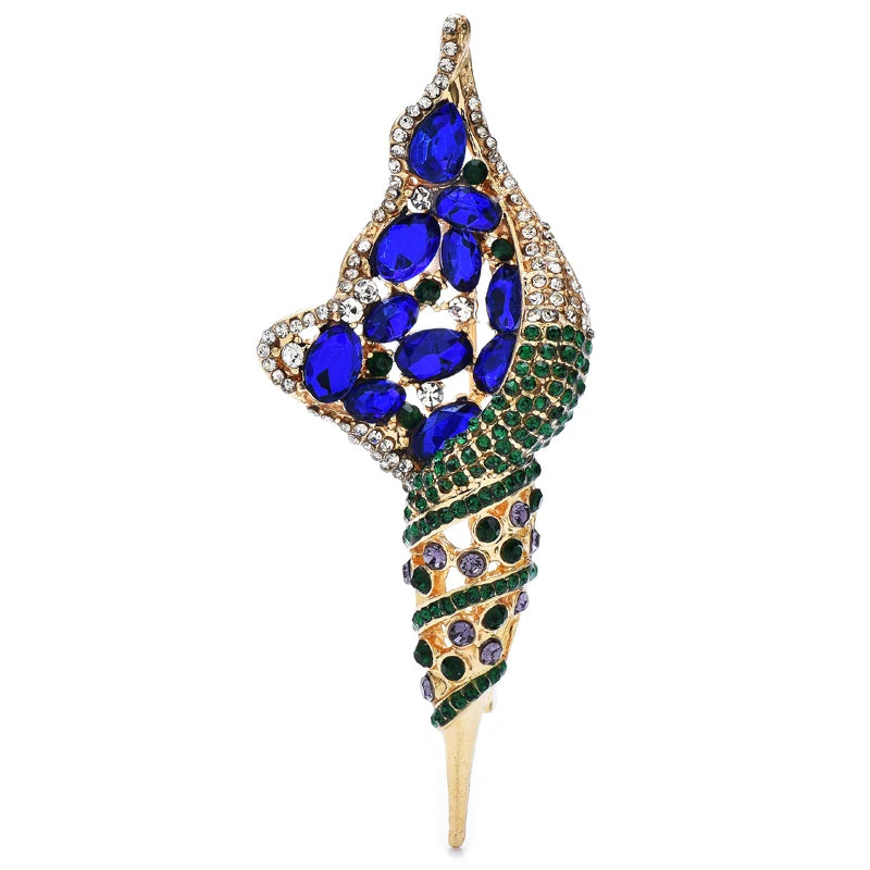 Broche elegante schelp in paleisstijl – stijlvolle unisex accessoire voor elke gelegenheid