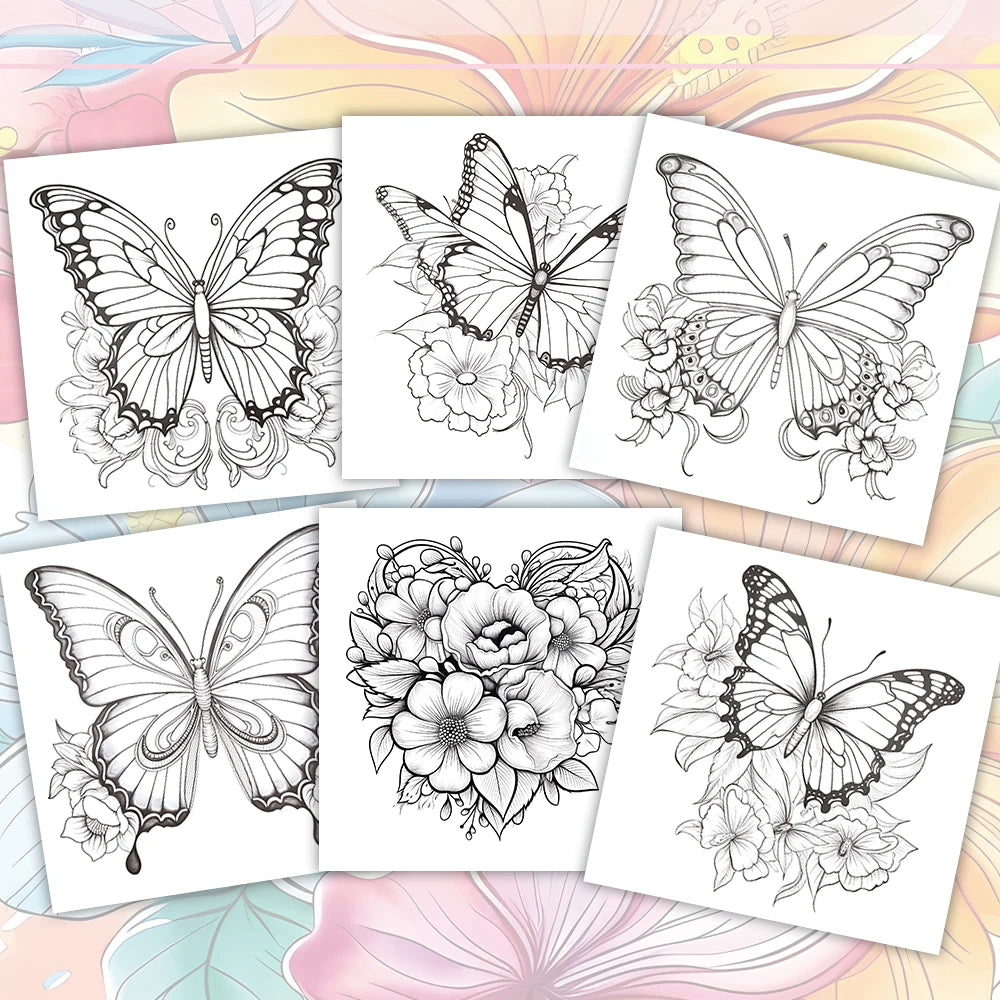 Kleurboek voor volwassenen & tieners – 30 vellen dik papier (21x21 cm)