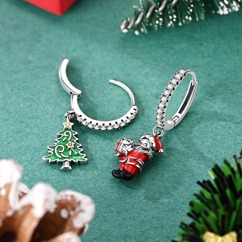 Kerst oorbellen 925 sterling zilver sprankelende hangers voor feestelijke elegantie