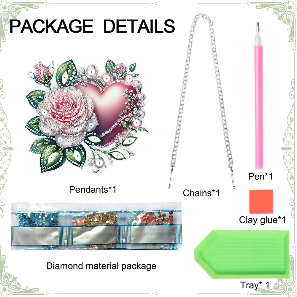 Diamond Painting Hangend ornament Liefdes Hanger Knutselset - HGJ268