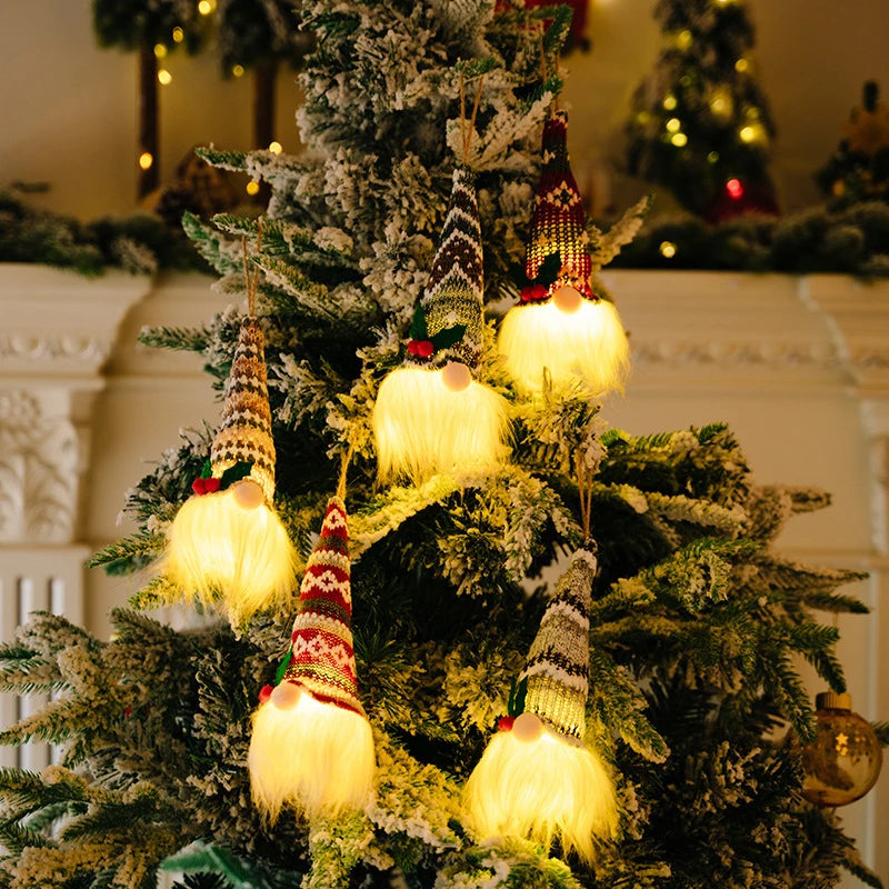 Kerst pop met LED verlichting – Sfeervolle lichtgevende kabouter voor kerstdecoratie