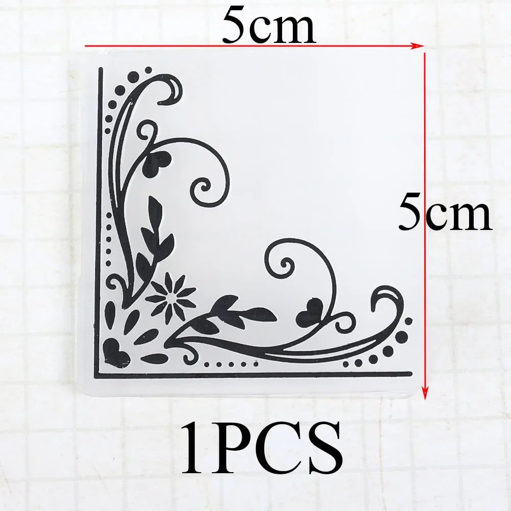 Embossing folder stencil template voor scrapbooking en kaartdecoratie - Hoek (1 stuk)
