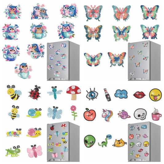 Diamond Painting Magneten – Dieren Set (6-13 stuks)