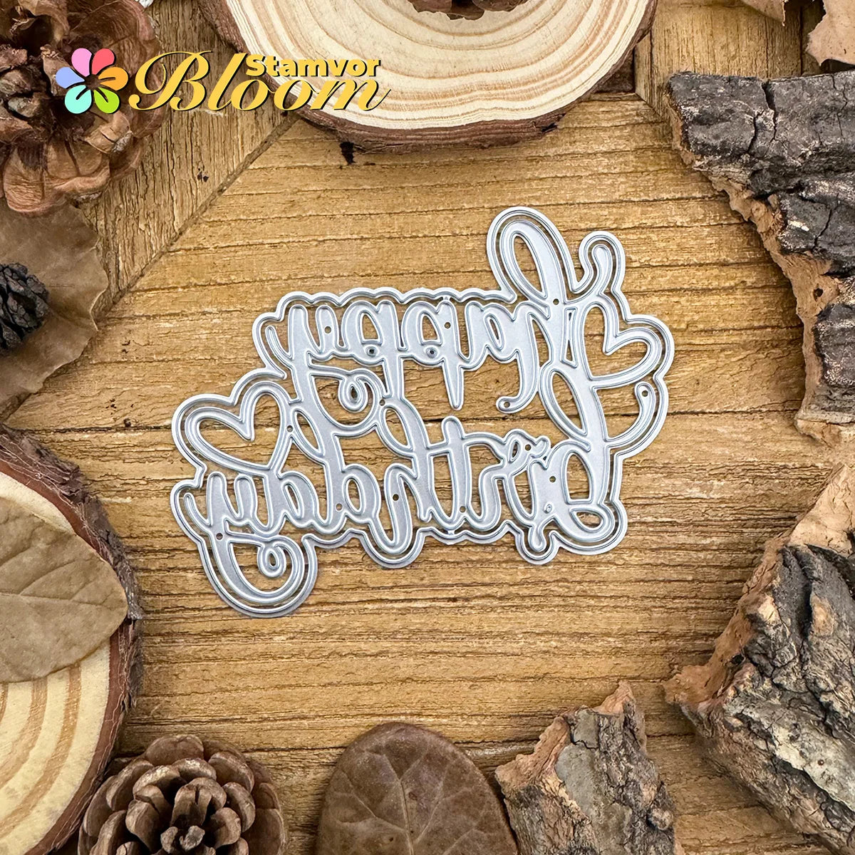 Snijmal Lovely Layers Happy Birthday Woorden voor Kaarten en Scrapbooking