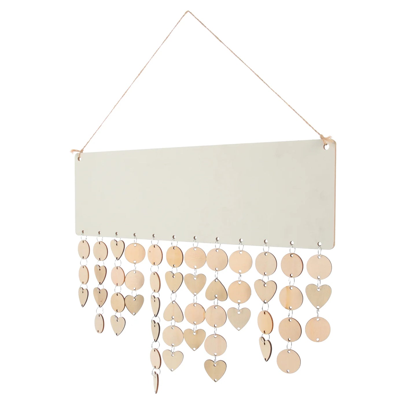 Houten figuur om zelf te schilderen/kleuren – Familie verjaardagskalender met houten schijfjes