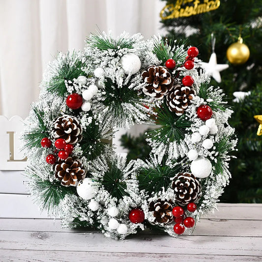 Kerst krans 30CM decoratie voor deur, raam en feestelijke versiering - Style 7
