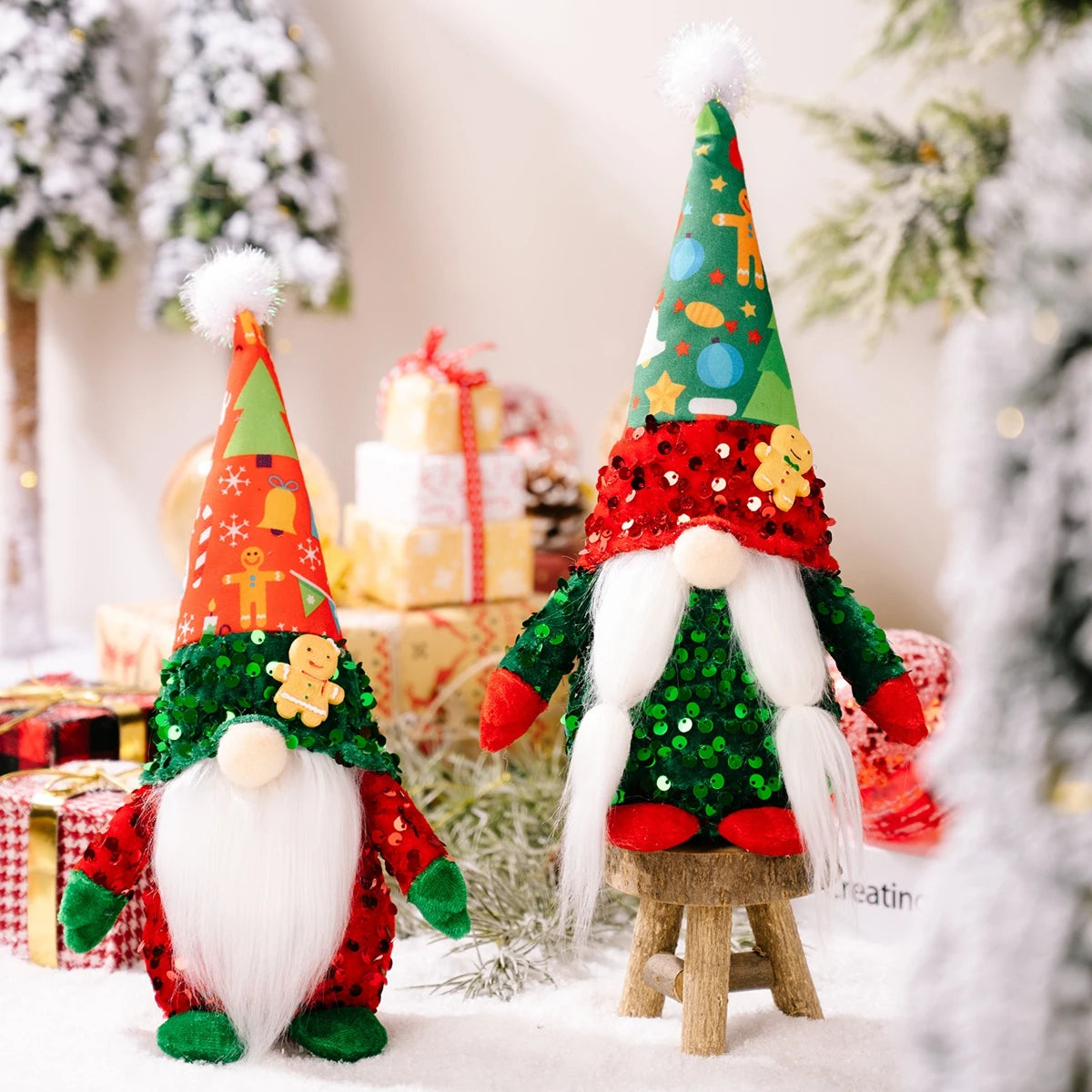 Kerst pop met muts – vrolijke Scandinavische kerstdecoratie voor thuis