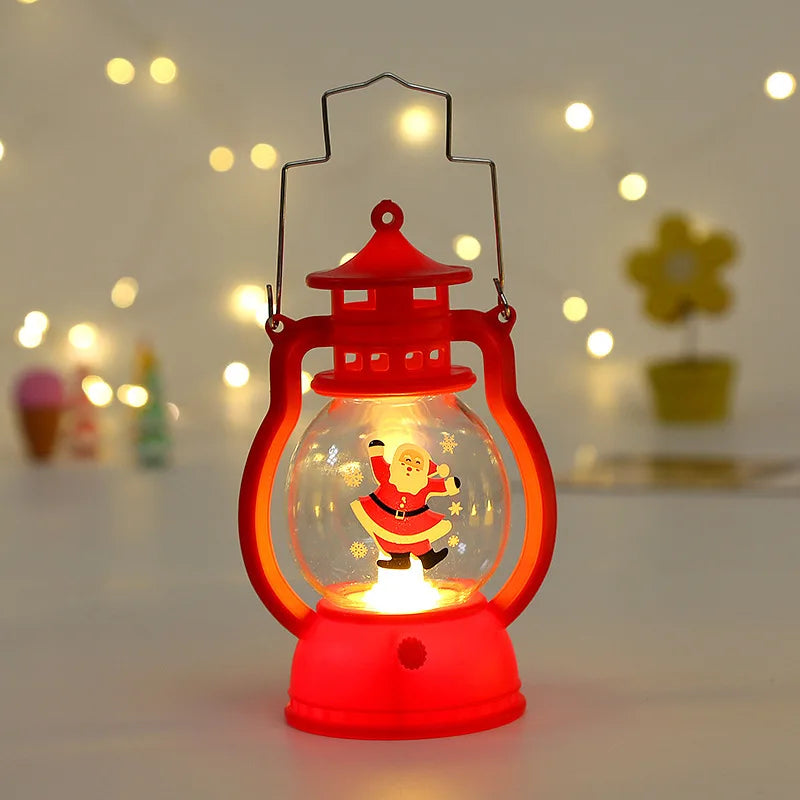 Kerst lamp met LED lantaarn en Santa Claus decoratie voor sfeervolle kerst