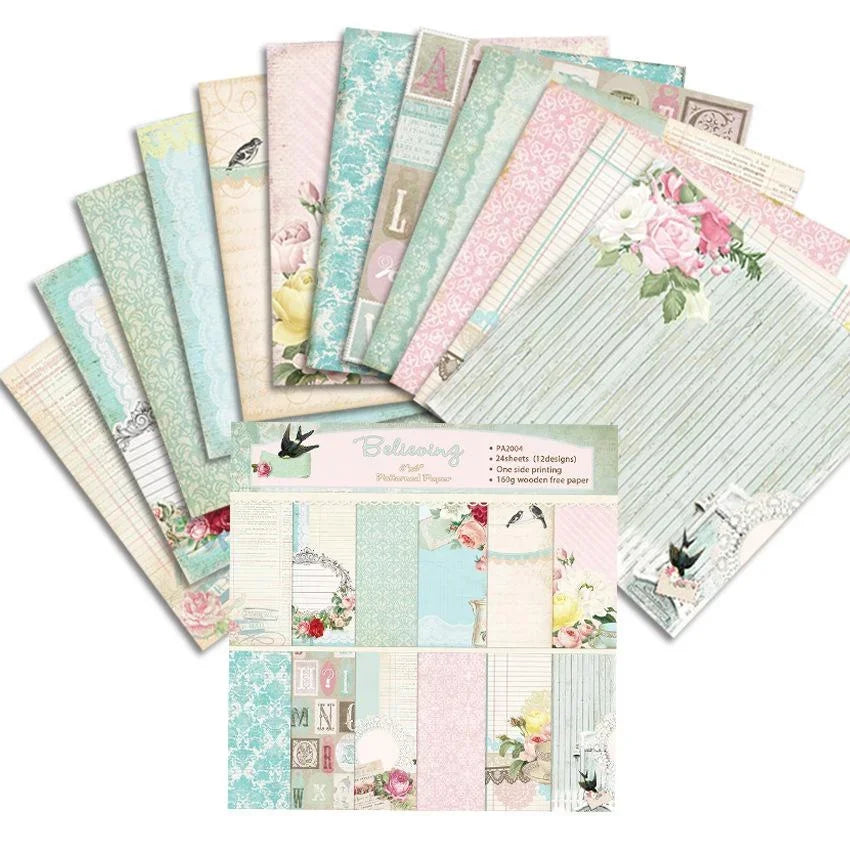 Papier voor kaarten maken of scrapbook Sweet Love dieren 15,24 cm