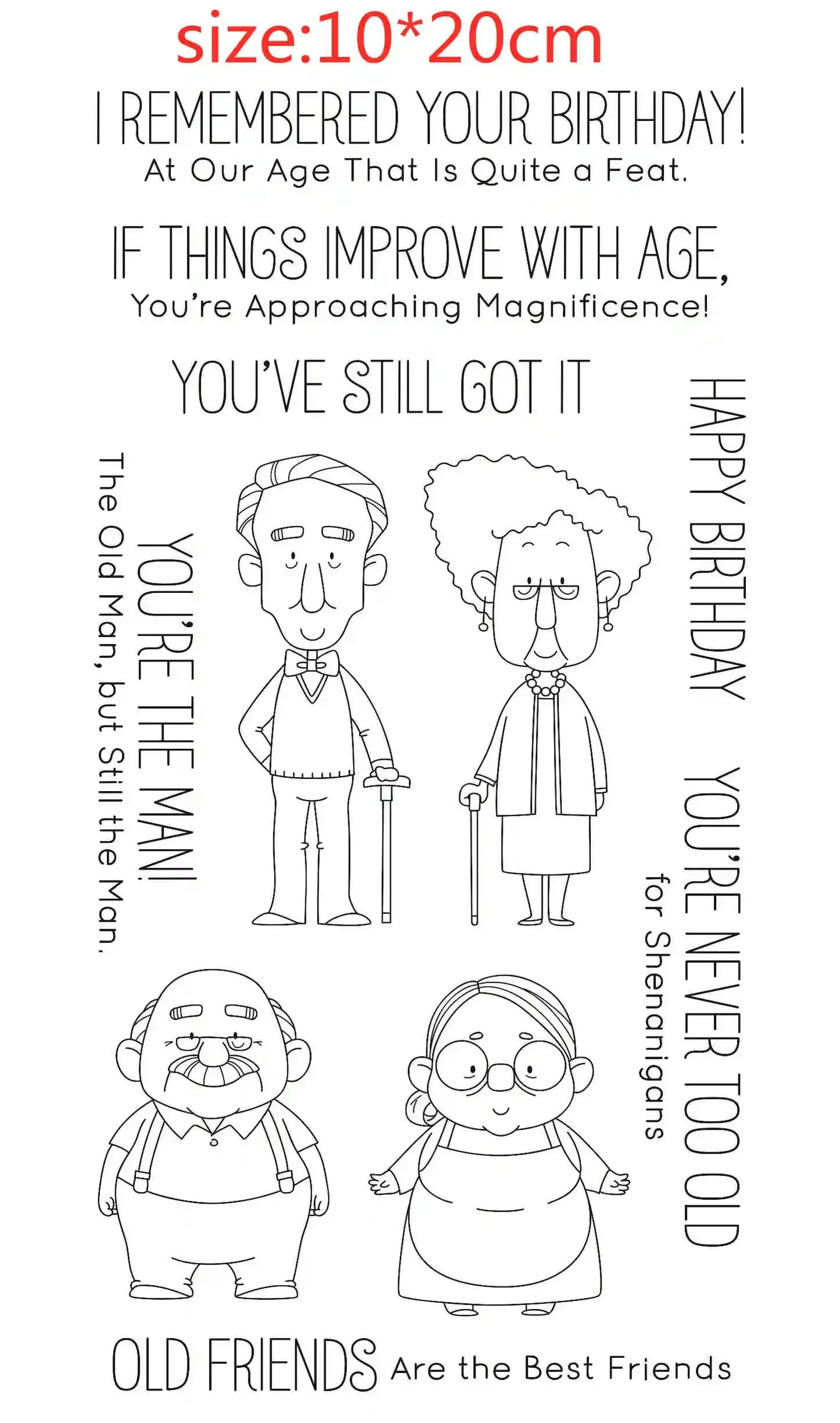 Stempel Liefdevol Opa & Oma Transparant voor Scrapbooking en Albums