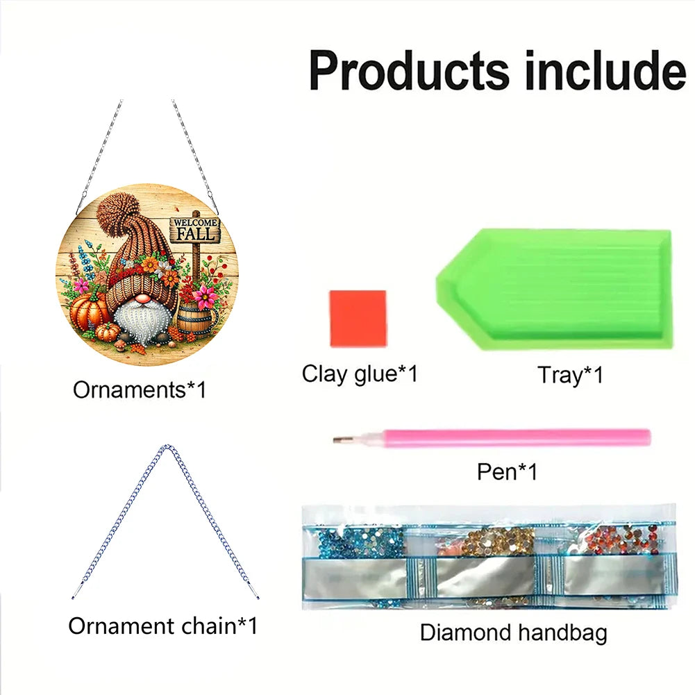 Diamond Painting Kerst krans Hangend Ornament Raamhanger met Speciale Steentjes